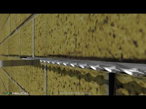 Masonry Crack Repair with Thor Helical Reinforcing Rods